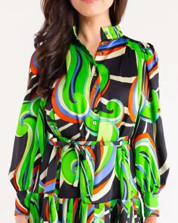 New Alden Adair Reagen Dress In Kimono