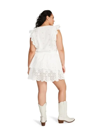 Sale BB Dakota Jayda Ruffle Cotton Eyelet Minidress