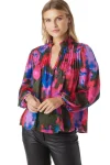 Fashion Crosby By Mollie Burch Gabby Blouse Blurred Floral