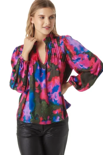 Fashion Crosby By Mollie Burch Gabby Blouse Blurred Floral