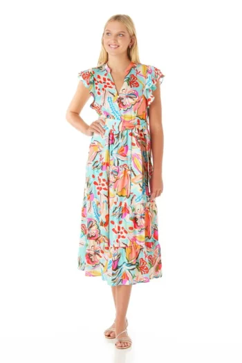 Outlet Crosby By Mollie Burch Kemble Dress Canyon Floral