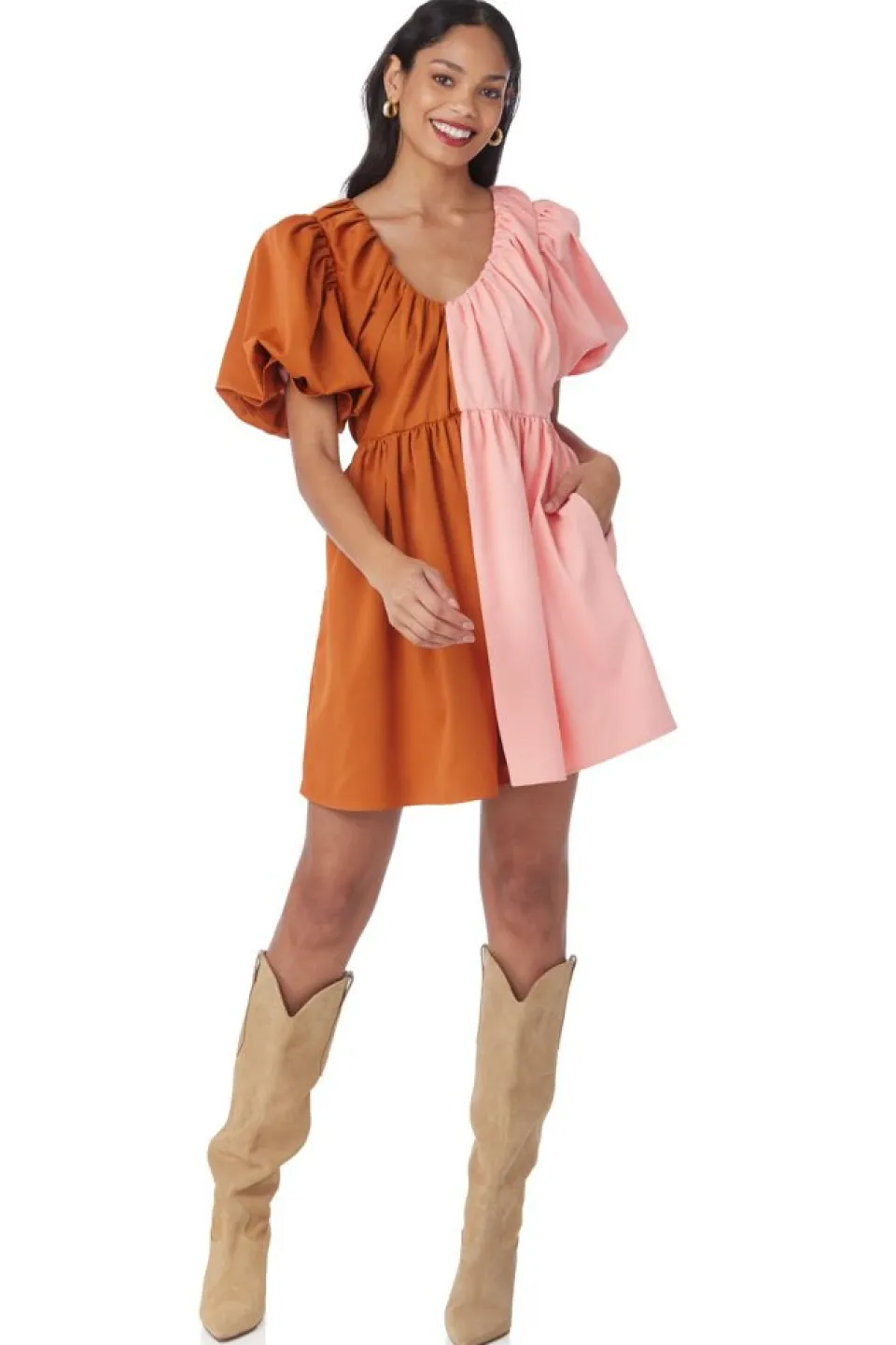 crosby-by-mollie-burch-raines-ZDKzUmsO-2.webp Online Crosby By Mollie Burch Raines Dress Salmon/Clay