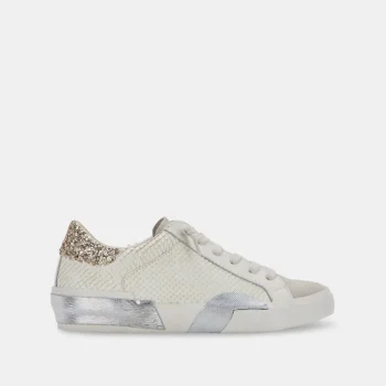 Online Dolce Vita Zina Embossed White Sneaker