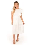 Hot Emily McCarthy Chloe Dress White Linen