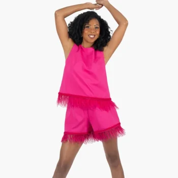 Fashion Emily McCarthy Party Top Fuchsia