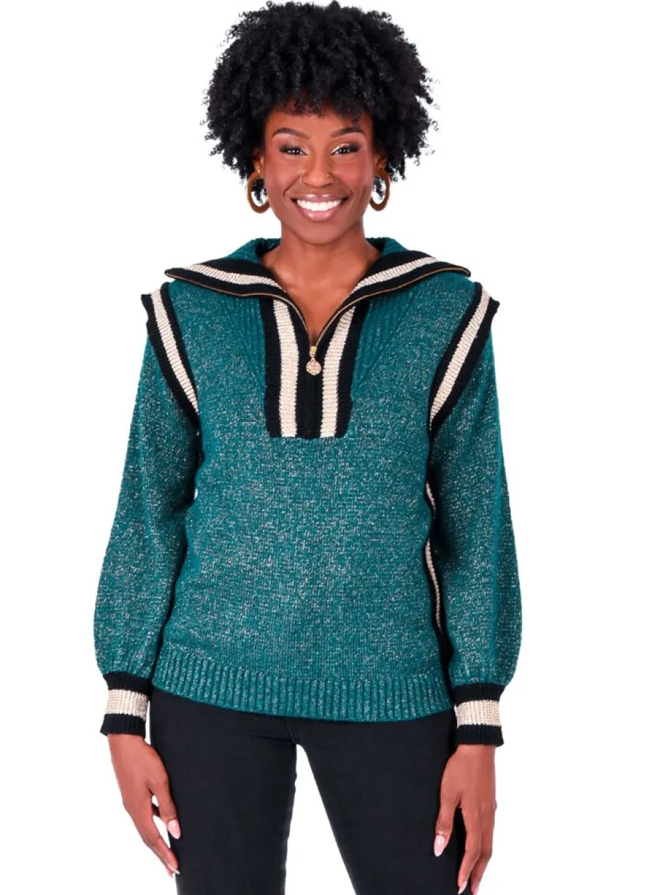 emily-mccarthy-poppy-pullover-ybbxiViW-0.webp Fashion Emily McCarthy Poppy Pullover Sweater - Metallic Green
