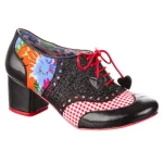 Clearance Irregular Choice Clara Bow Black Floral