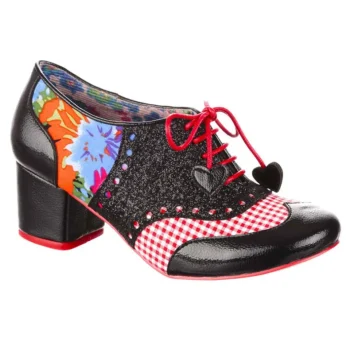 Clearance Irregular Choice Clara Bow Black Floral
