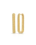 New Jurate LA Effie Square Texture Hoop Earrings
