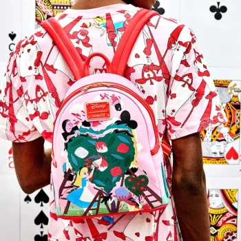 Clearance Loungefly Alice In Wonderland Painting The Roses Red Mini Backpack