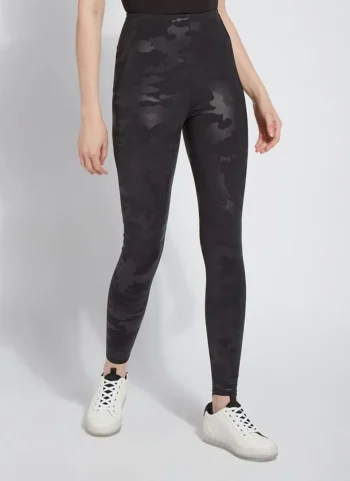 Sale Lysse Black Camo Matilda Foil Legging