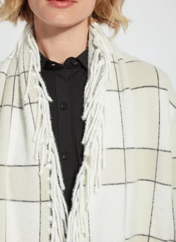 Online Lysse Mystic Fringe Sweater Coat Winterland Plaid