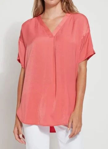 New Lysse Stevie Top Coral Touch