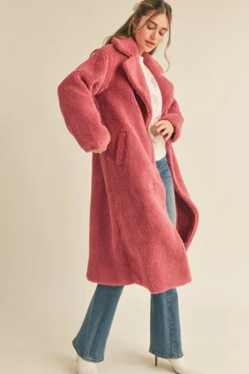 Hot &Merci &Merci Full Length Teddy Coat