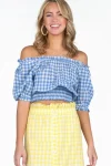 Fashion Olivia James The Label Gia Top Riviera Gingham