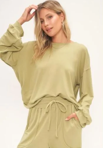 Fashion Project Social T Faye Twist Back Sweatshirt