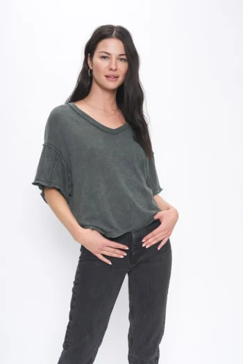 Outlet Project Social T Vista Textured V Neck Tee