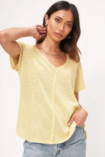 New Project Social T Wearever Tee Sueded Chartreuse