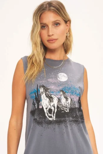 Hot Project Social T Wild Horses Tank Dress