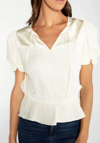 Sale S'edge Apparel S'Edge Apparel Mila Top In Frosting