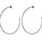 New Sheila Fajl Jillian Hoops Gun Metal