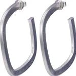 Hot Sheila Fajl Square Elisa Hoops Silver