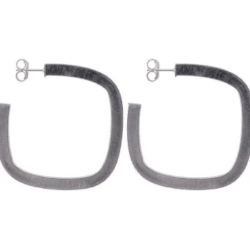 Hot Sheila Fajl Square Elisa Hoops Silver