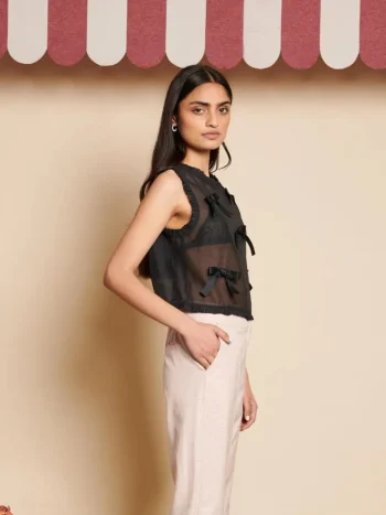 Online Sister Jane Butter Bow Ruffle Top