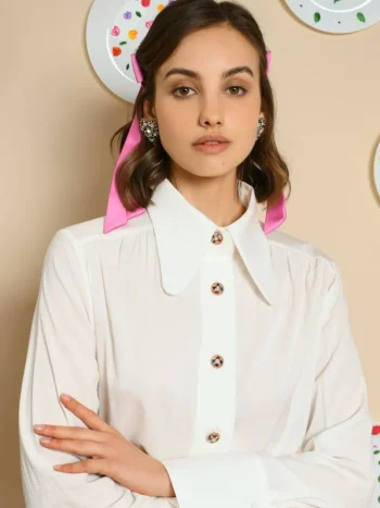 Outlet Sister Jane Flower Fields Blouse - Pearled Ivory