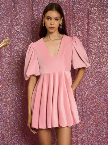 Hot Sister Jane Harmony Velvet Mini Dress