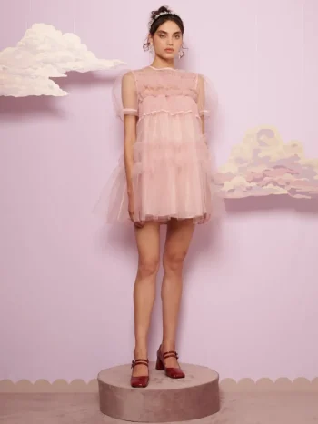 Outlet Sister Jane Pointe Tulle Shirring Dress