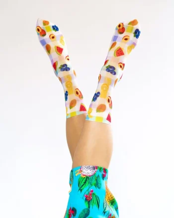 Clearance Sock Candy Gingham Fruits Ankle Sock