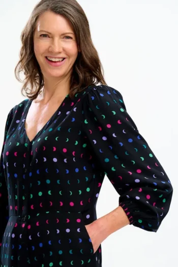 Outlet Sugarhill Brighton Angie Jumpsuit - Black, Moon Phases