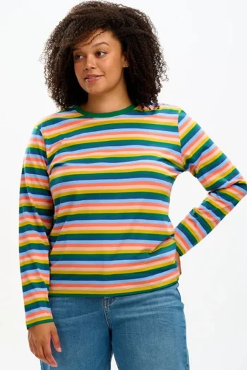 Clearance Sugarhill Brighton Brunswick Jersey Top - Multi, Retro Stripes