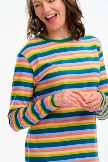 Clearance Sugarhill Brighton Brunswick Jersey Top - Multi, Retro Stripes