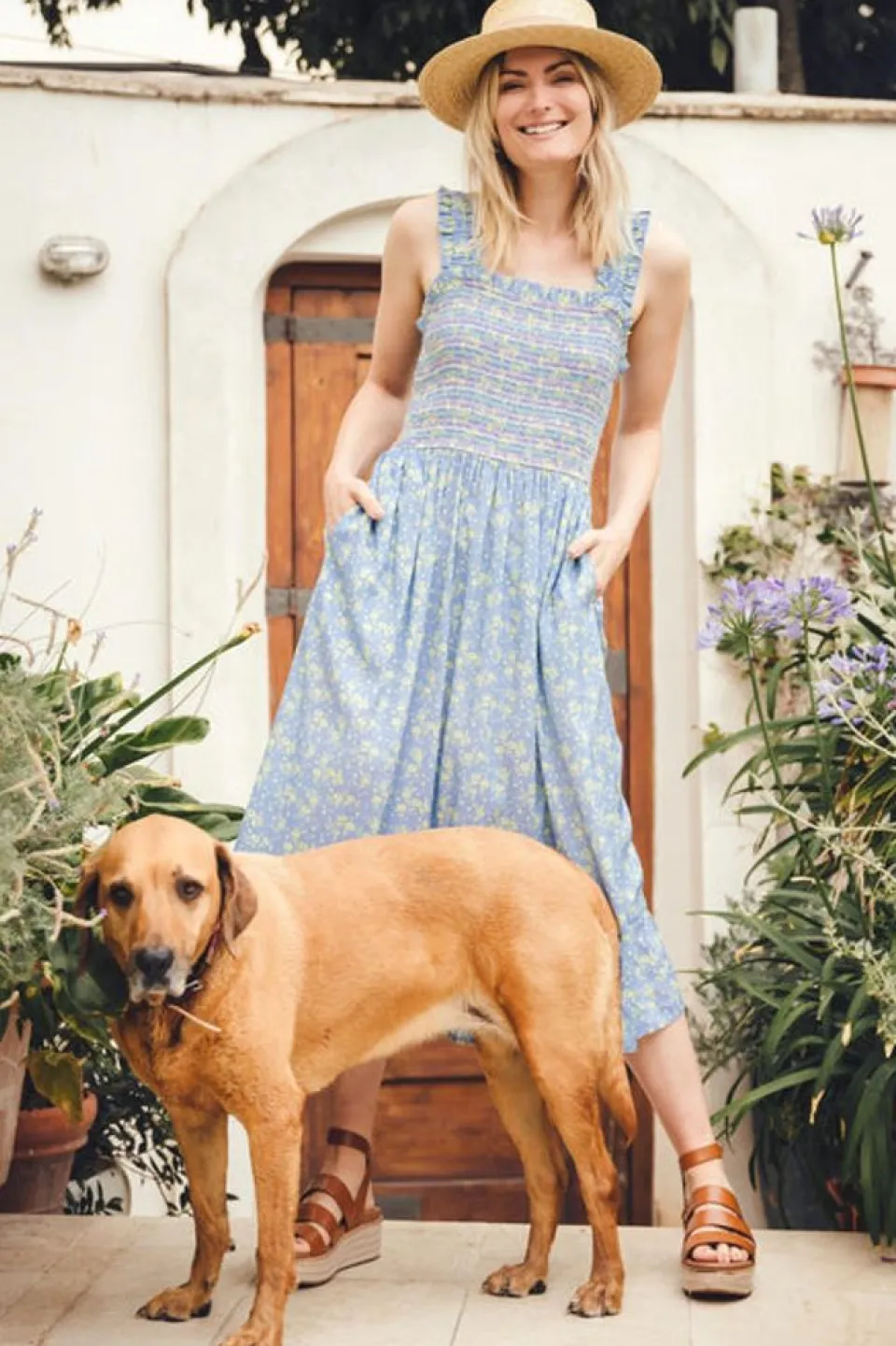 sugarhill-brighton-ember-shirr-OUsXudxt-8.webp Online Sugarhill Brighton Ember Shirred Sundress Star Meadow