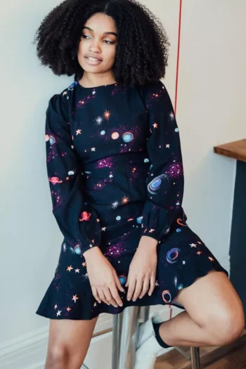 Fashion Sugarhill Brighton Juliette Dress - Black, Colourful Universe