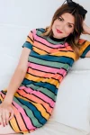 Outlet Sugarhill Brighton Sia T-Shirt Dress - Multi, Beach Hut Stripes